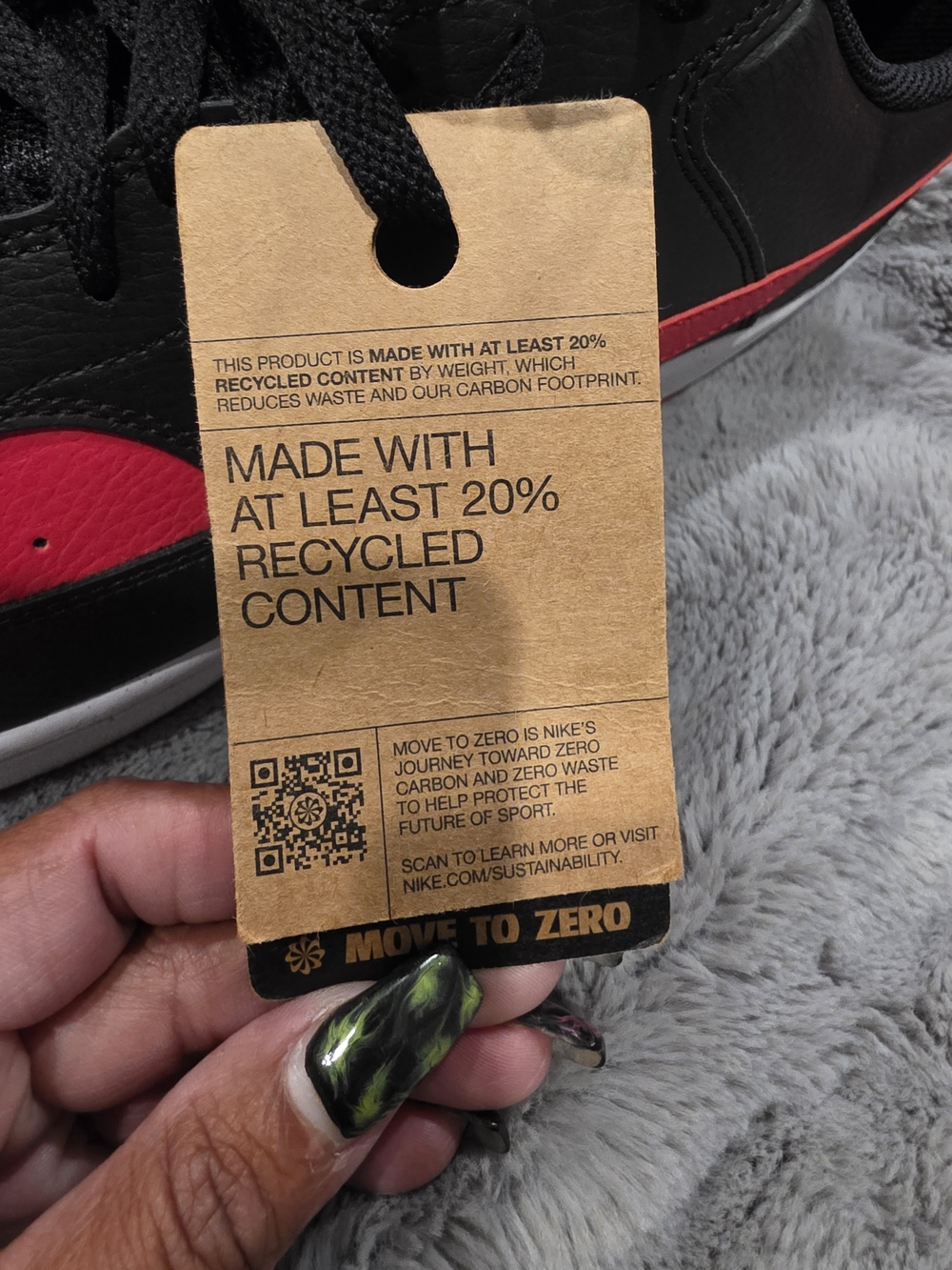 Nike Court Vision Low Next Nature in the "Black/University Red/White" colorway, - Picture 8 of 8